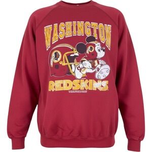 Washington Redskins‎ Mickey Mouse Sweatshirt Artex NFL XL 80s 1988 Vintage